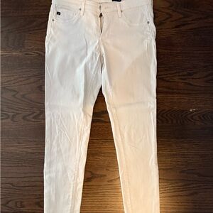 AG Adriano Goldschmied Women's White Ankle Jeans